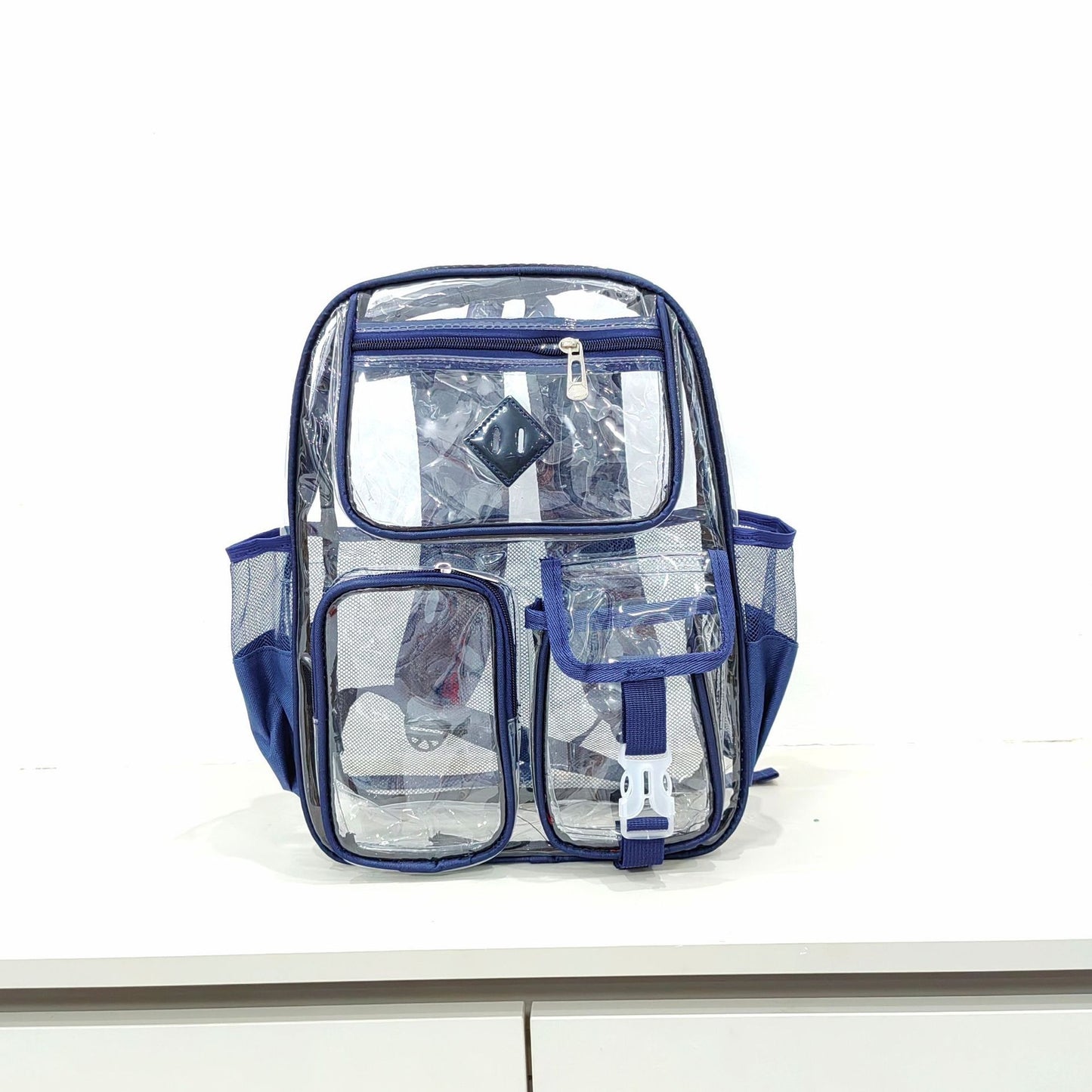Rucksack aus Nylon, transparent, bis 15 Zoll, strapazierfähig