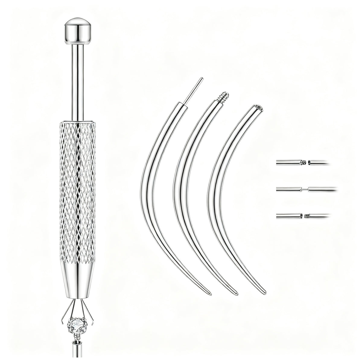 Titan-Piercingstab, flache Basis, Innengewinde