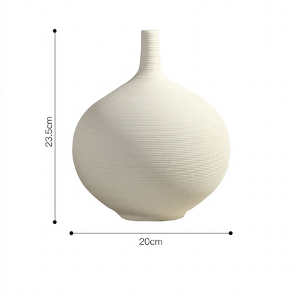 Keramik-Blumenvase, modern, weiß