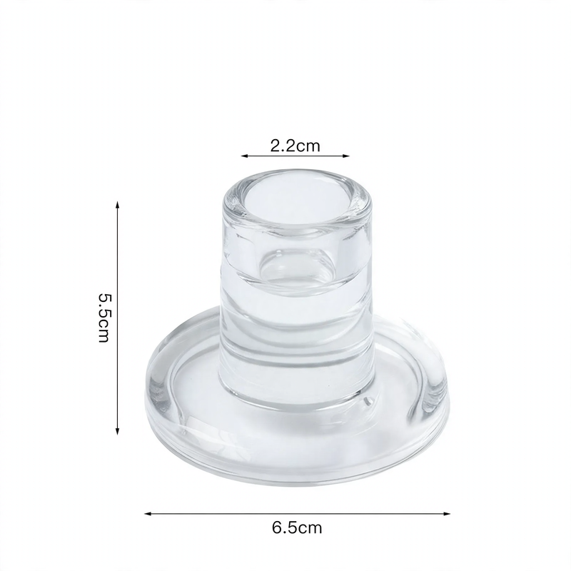 T-förmiger Glaskerzenständer, Natronkalkglas