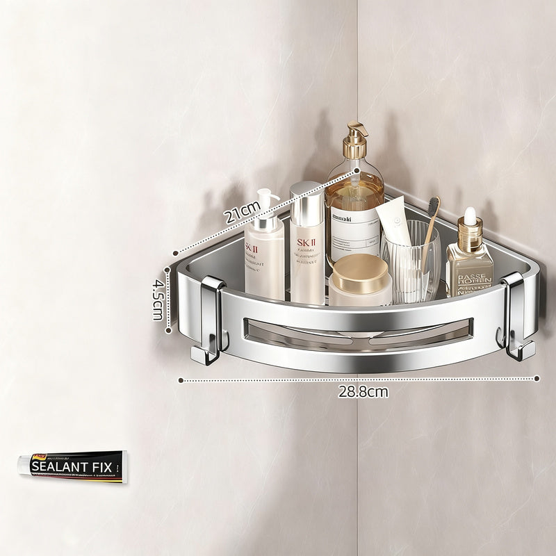Edelstahl-Eckkorb für Badezimmer und Dusche