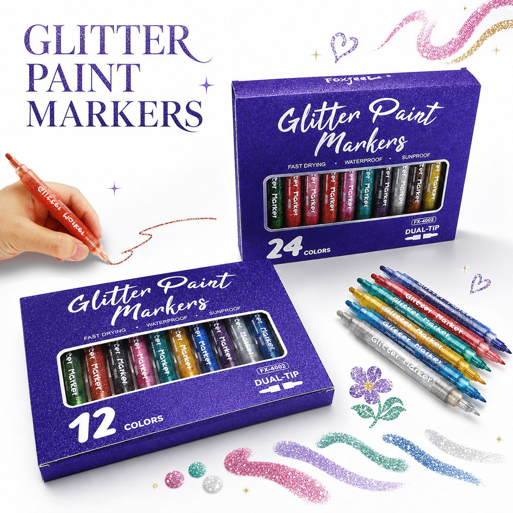 Doppelkopf-Marker mit Glitzereffekt