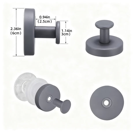 Edelstahl-Haken mit Saugnapf oder Klebefläche