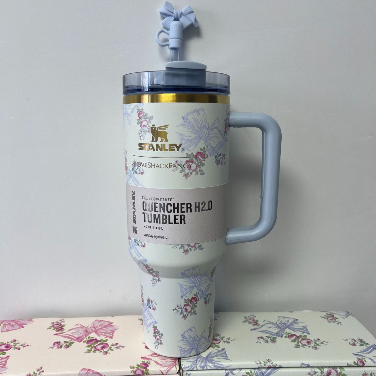 Isolierbecher mit Henkel und Strohhalm, 40oz