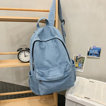 Jeansstoff-Rucksack, leicht und vielseitig