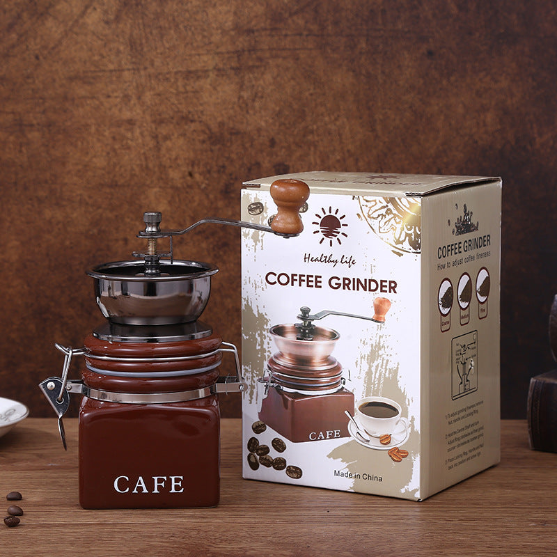 Handkurbel-Kaffeemühle im Retro-Stil