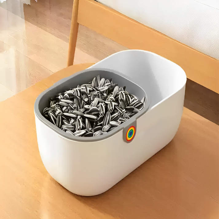 Praktische Snackschüssel | 2-stufiges Design für sauberes Snacken | Brehn