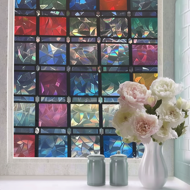 Dekorative Fensterfolie mit geometrischem Muster