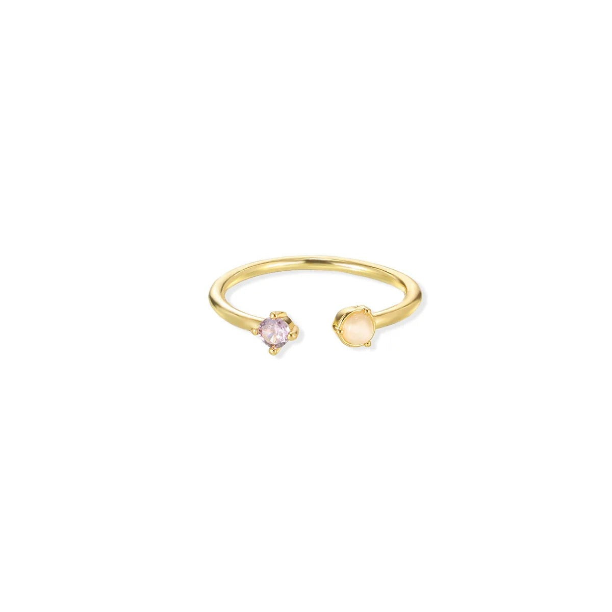 Geburtsstein-Ring, verstellbar