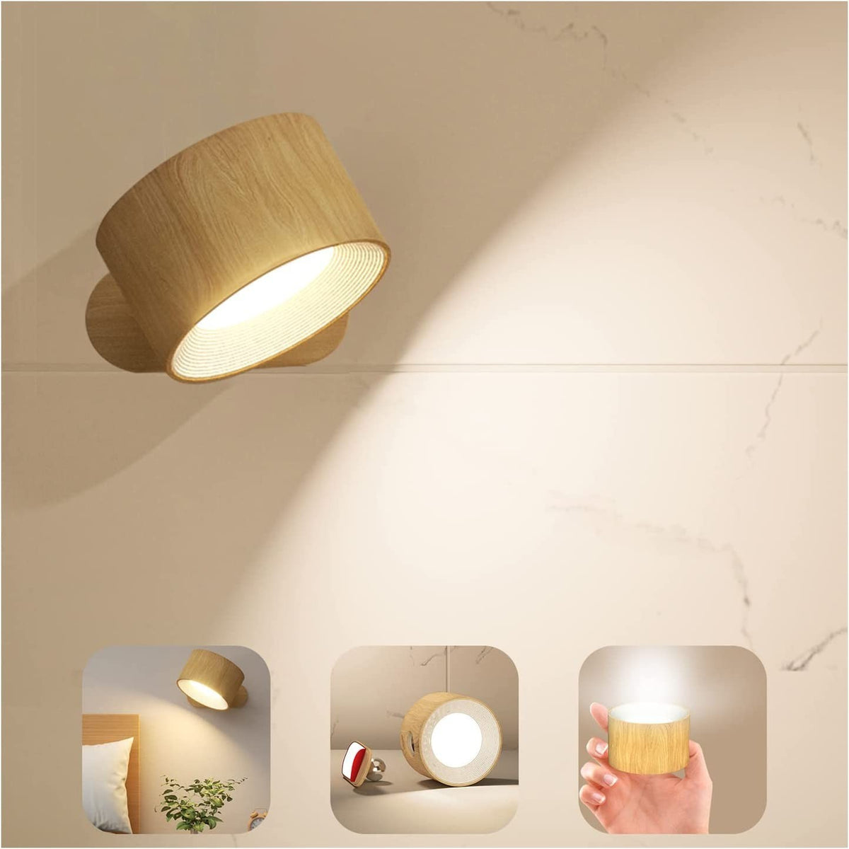 Kabellose LED-Wandleuchte mit Touchsteuerung