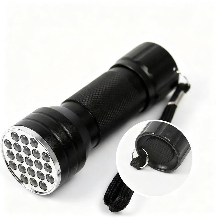 UV-Taschenlampe mit Aluminium-Gehäuse