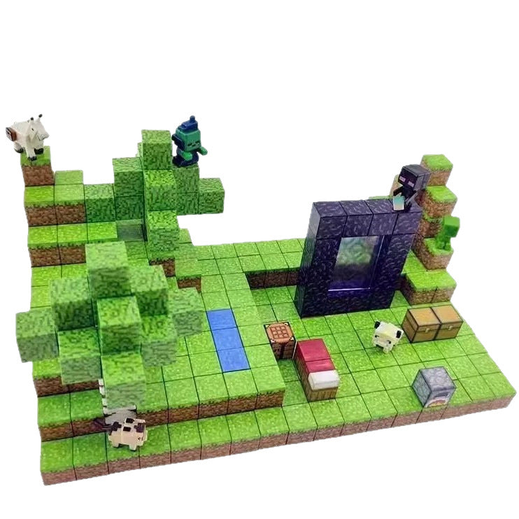Magnetische Bausteine, Domino-Stil
