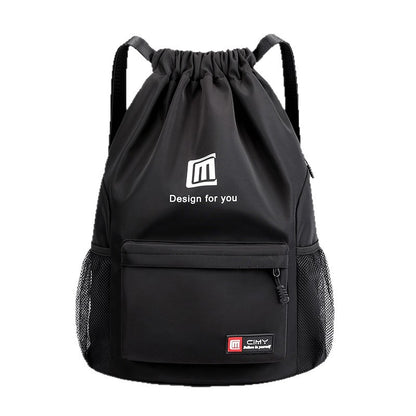 Nylon-Rucksack, 20–35 L, atmungsaktiv, mit Kordelzug