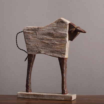 Tierskulptur aus Harz, Pferd oder Rind