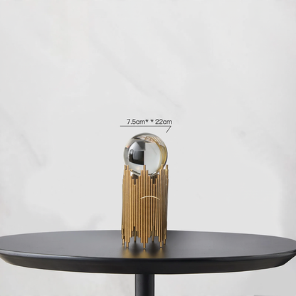 Kristallkugel-Dekofigur modernes Design Metall