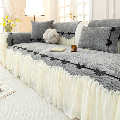 Sofaüberwurf Chenille, rutschfest, verschiedene Größen