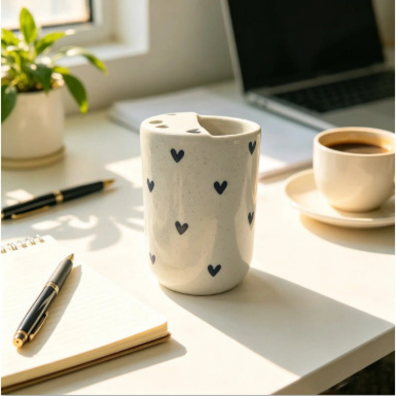 Keramik-Kaffeetasse mit Henkel, 370 ml
