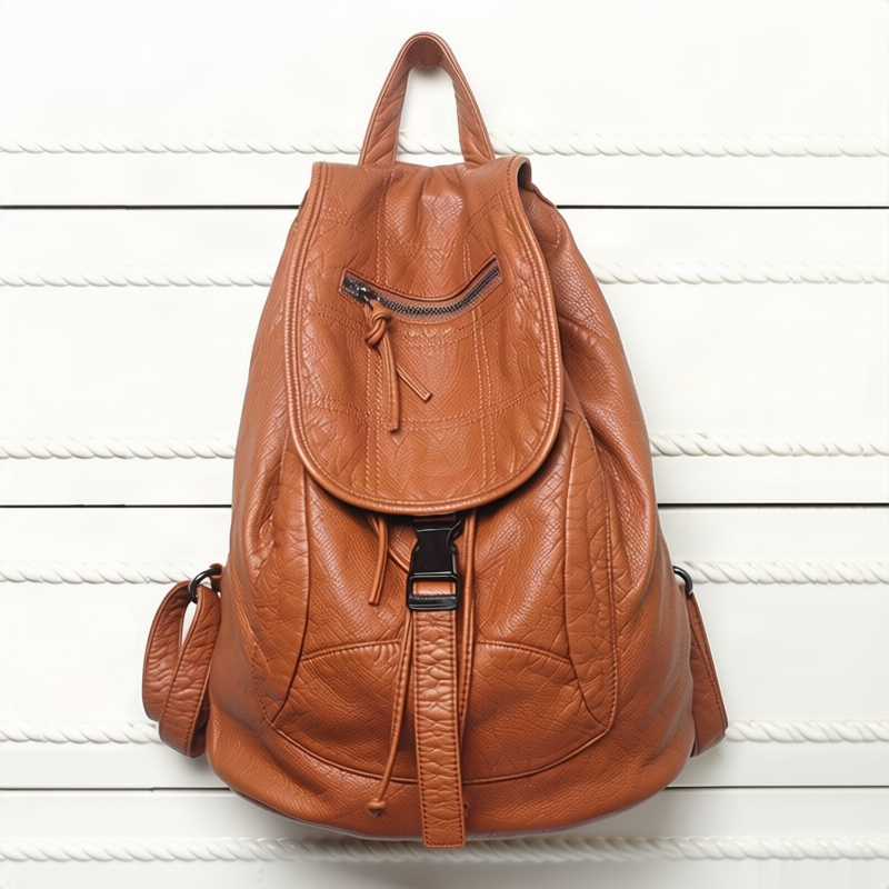 Doppelschultiger Rucksack aus PU-Material