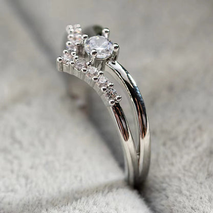 Herz-V-Ring aus Kupfer