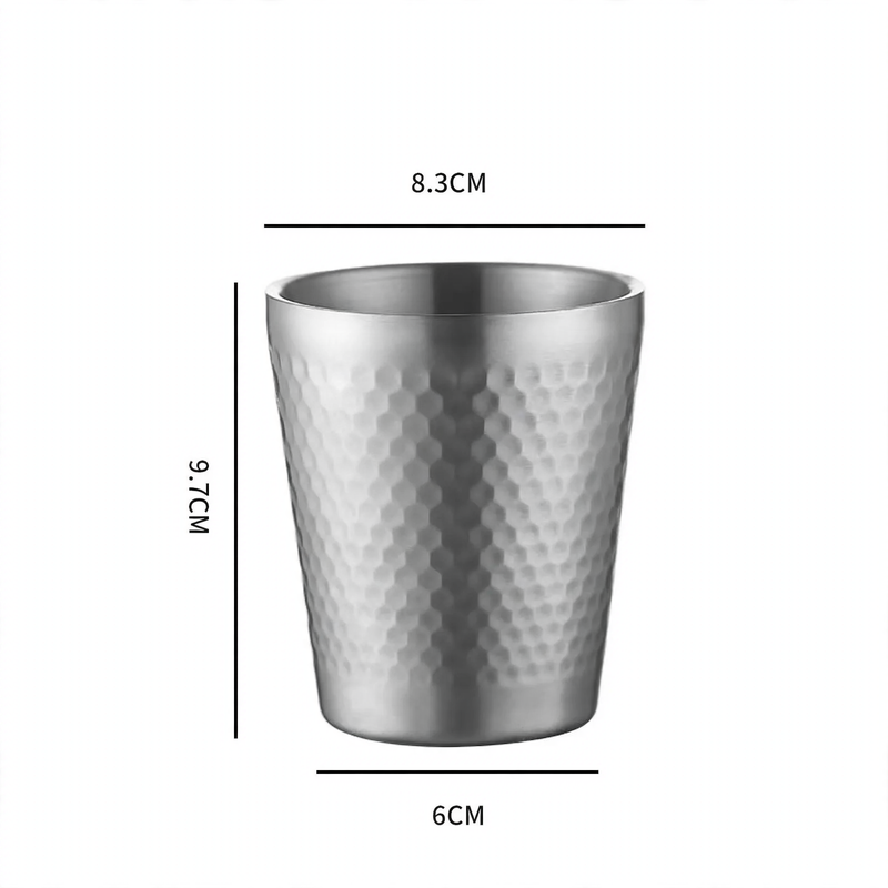 Doppelwandiger Edelstahlbecher, 175–260 ml