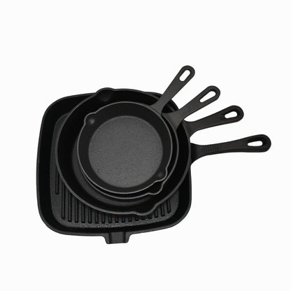 Gusseisen-Bratpfannen-Set, 5-teilig