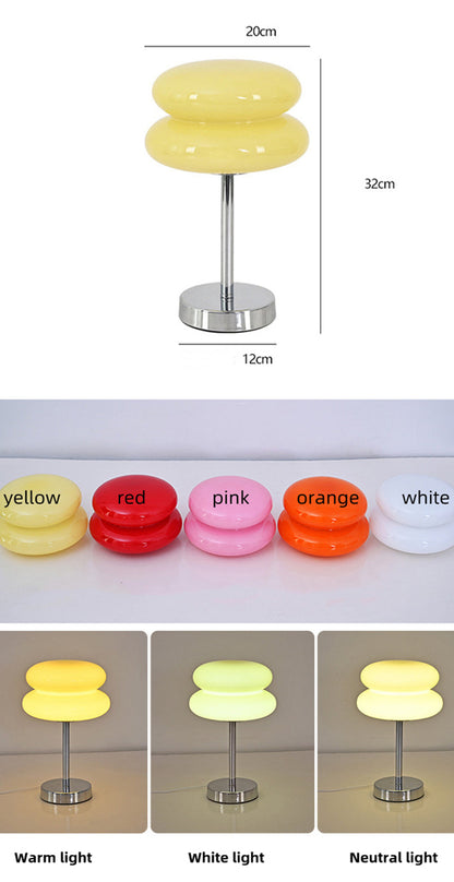 Brehn | DESIGNER GLAS TISCHLAMPE - AMBIENTE LED LAMPE FÜR SCHLAFZIMMER UND ARBEITSZIMMER