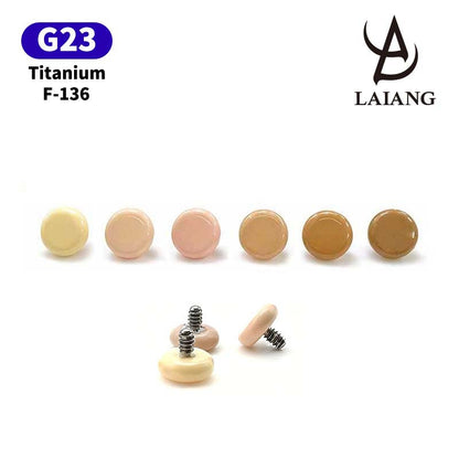 Ohrstecker aus Titanlegierung mit Zirkonia, Schraubverschluss