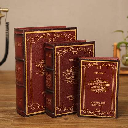 Dekoratives Buch-Tablett aus Holz, klassisches Design