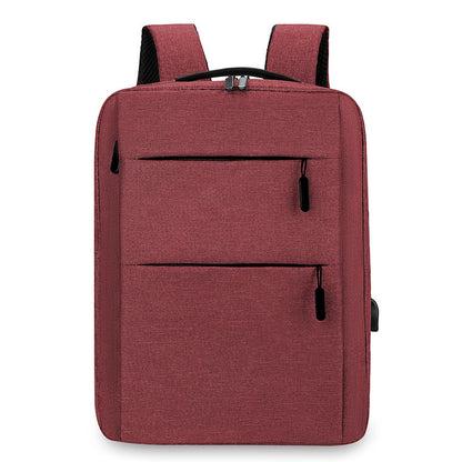 Erweiterbare Canvas-Rucksack mit USB, bis 20 L, 16 Zoll