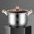 Edelstahl-Kochtopf 20 cm, 1,1–2 L, Modell HD190912
