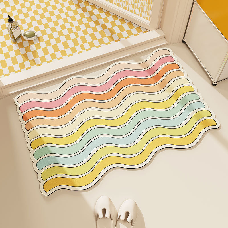 Badezimmermatte Regenbogen, saugfähig