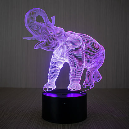 3D-LED-Nachtlicht Elefant mit Fernbedienung