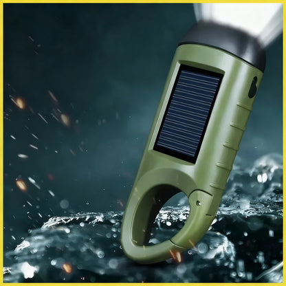 Solar-Handkurbel-Taschenlampe mit Powerbank