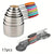 Edelstahl-Messlöffel und Messbecher-Set, 6-teilig