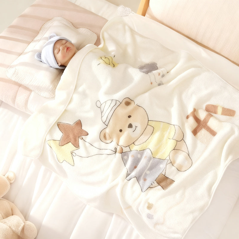 Babydecke aus Korallenfleece, 80×80 cm