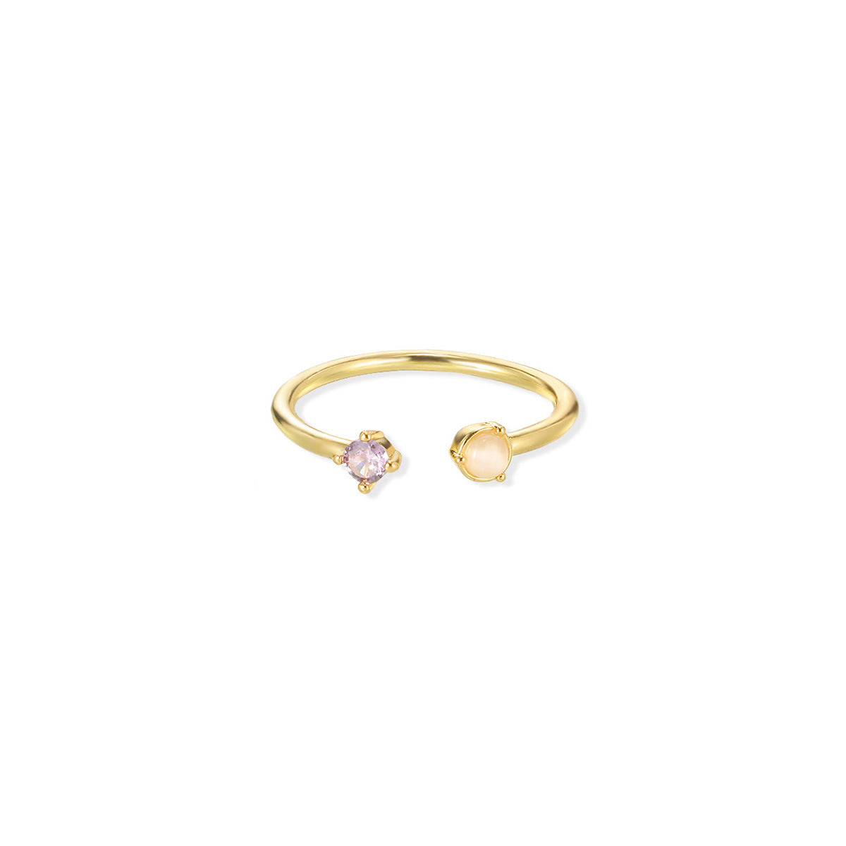 Geburtsstein-Ring, verstellbar