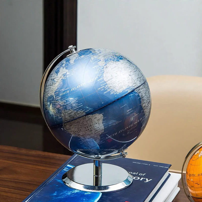 Globus-Dekofigur, transparent, modernes Design