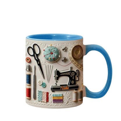 Keramik-Kaffeetasse mit Motiv, 301-400ml