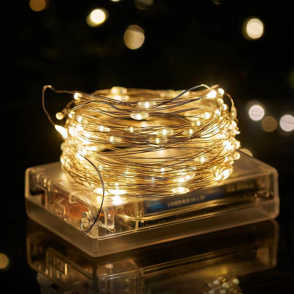 LED-Lichterkette, 10 m, 100 Lichter, USB/Batterie