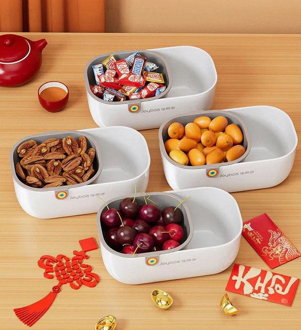 Praktische Snackschüssel | 2-stufiges Design für sauberes Snacken | Brehn