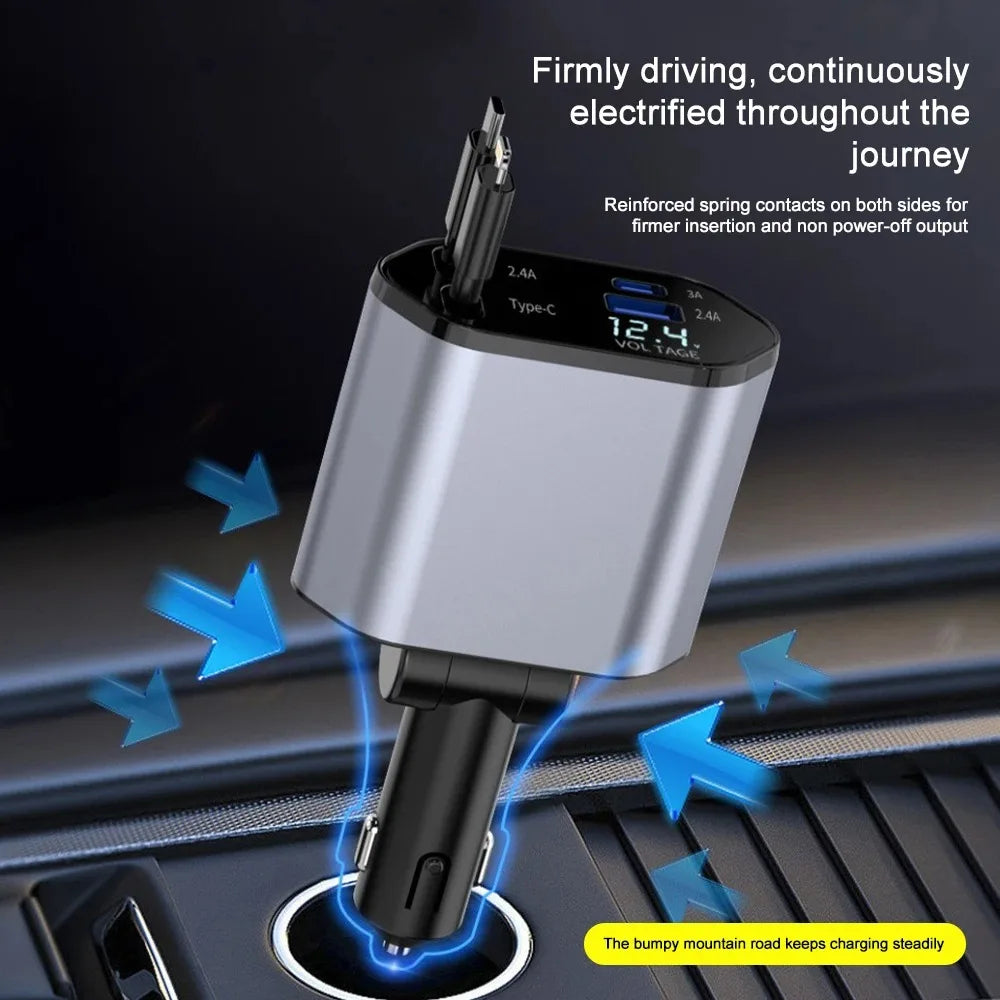 Faltbares Auto Ladegerät mit USB-C und USB-A – 120W Schnellladung | Brehn