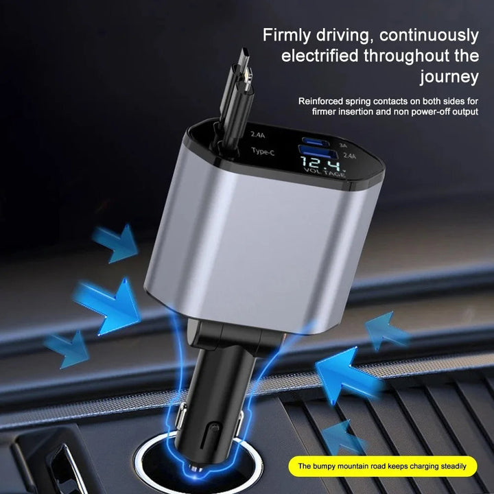 Faltbares Auto Ladegerät mit USB-C und USB-A – 120W Schnellladung | Brehn