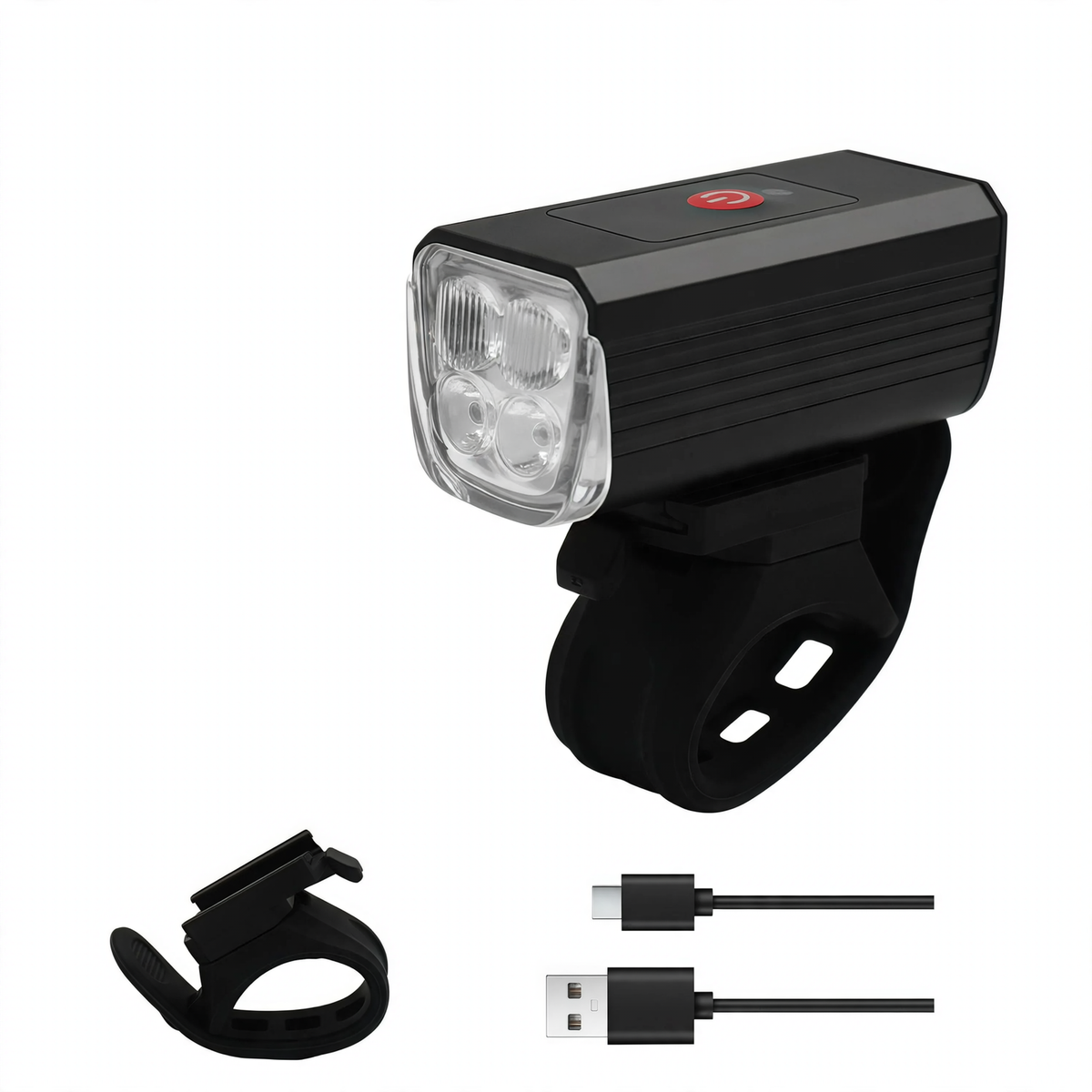 Fahrrad-Frontlicht, USB-C, aufladbar, wasserdicht