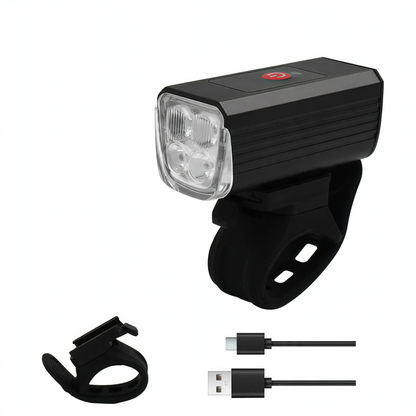 Fahrrad-Frontlicht, USB-C, aufladbar, wasserdicht