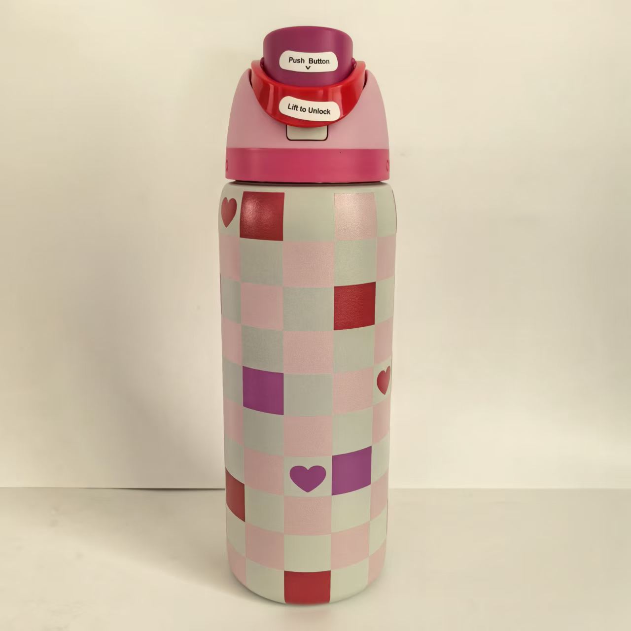 Edelstahl-Trinkflasche, 32 oz, mit Doppeldeckel