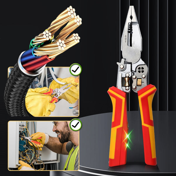 All-in-One Abisolierzange | Perfekt für das Wickeln und Spalten von Draht | Brehn