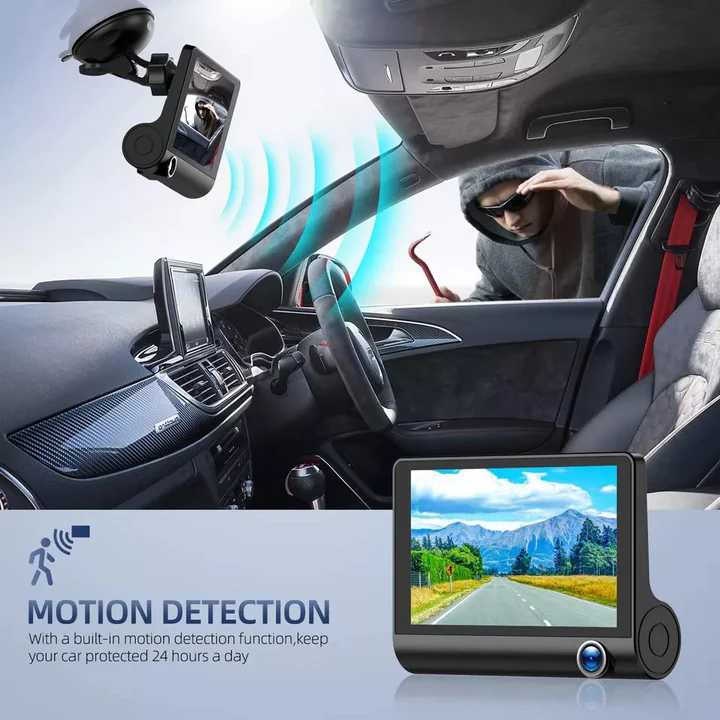 4-Zoll-Touchscreen-Front- und Rückfahrkamera