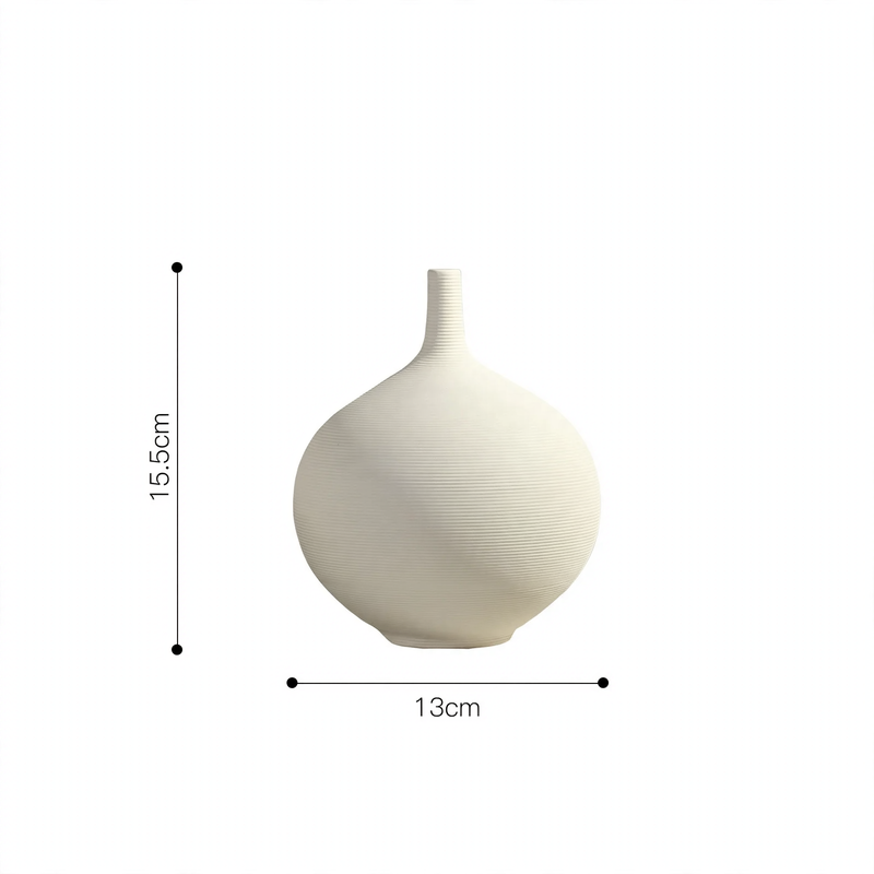 Keramik-Blumenvase, modern, weiß