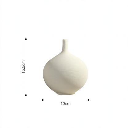Keramik-Blumenvase, modern, weiß