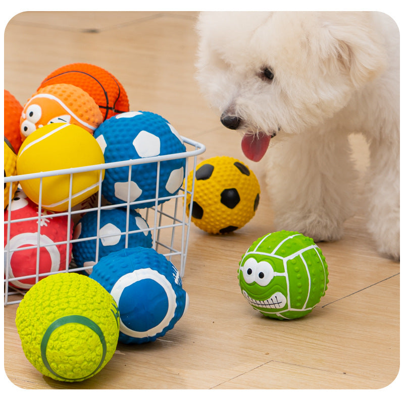 Gummi-Spielball für Hunde mit Schwanz
